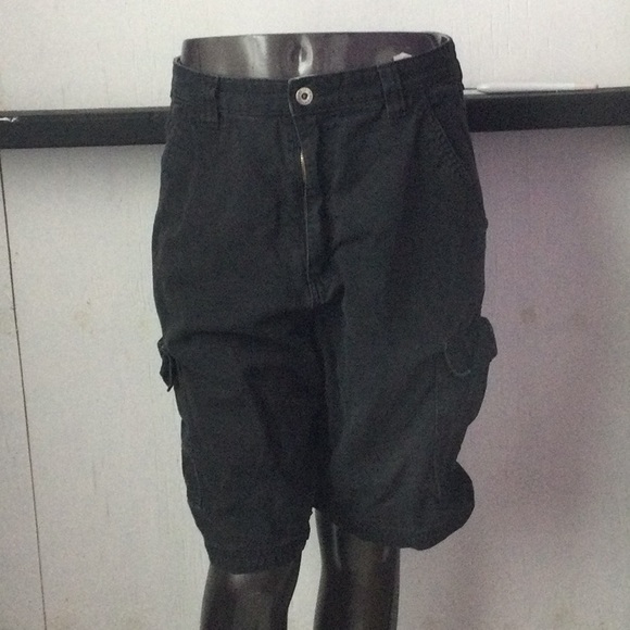 WRG jean co. black men’s knee length cargo shorts - Picture 1 of 2